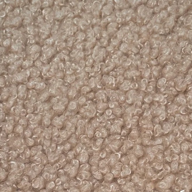 Tissu bouclette beige ourson