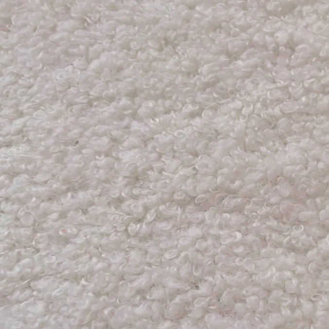 Tissu bouclette écru