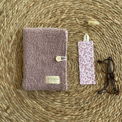 coffret livre marque page bouclette bois de rose 2