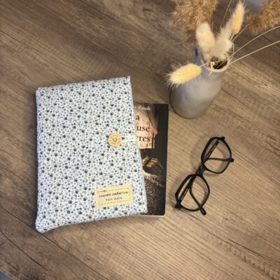 pochette livre liberty bleu poche