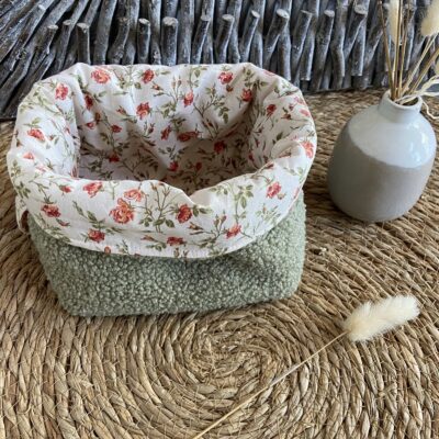 Paniere rangement bouclette pistache