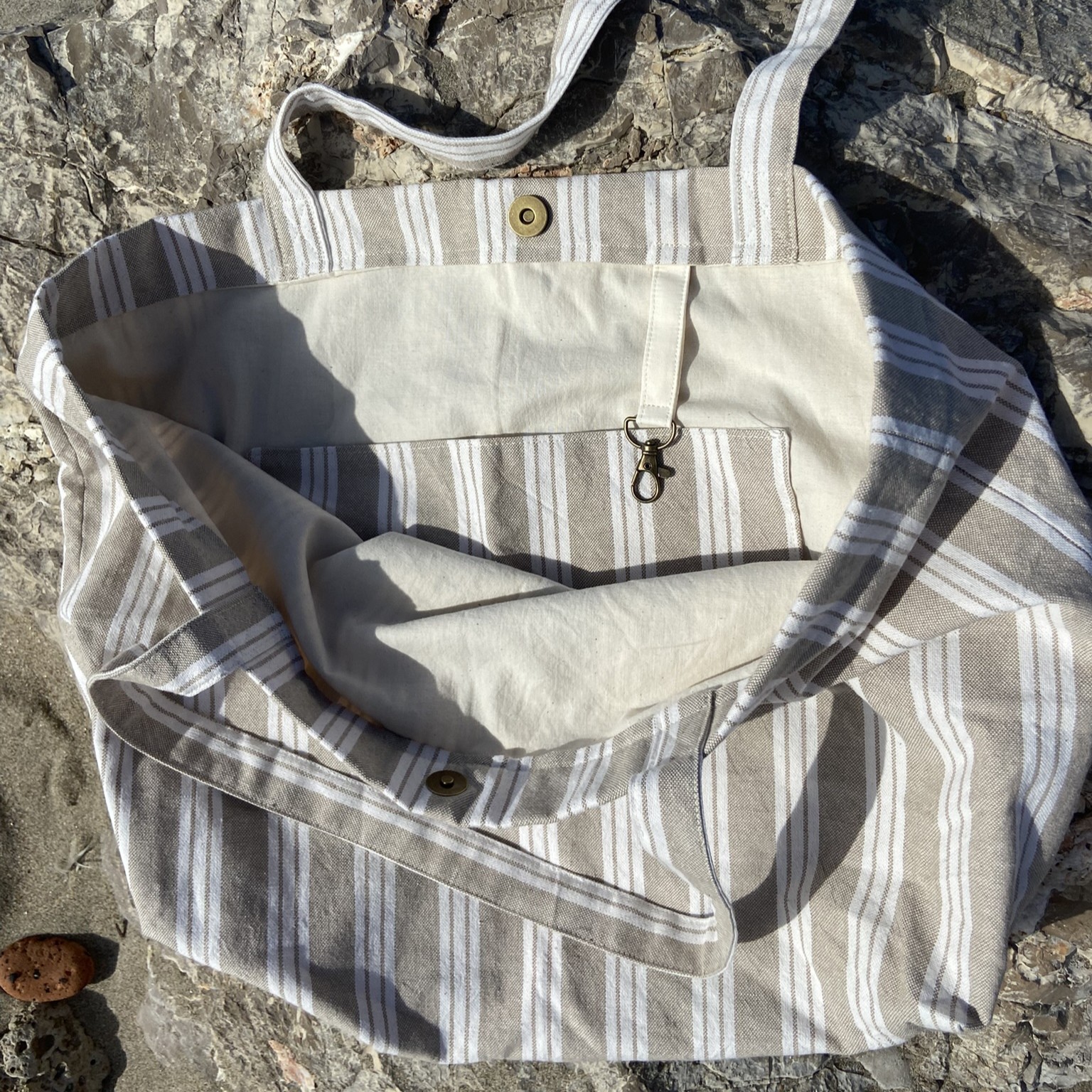 sac cabas jeanne ficelle ouvert
